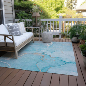 HomeRoots 5' Beige Abstract Area Rug - Washable Indoor Outdoor Design for Elegant, Durable, and Easy Care Living 8' X 10' 559908