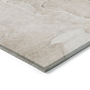 HomeRoots 5' Beige Abstract Area Rug - Washable, Non-Skid Design for Indoor & Outdoor Use, Easy Care & Stylish 5' X 8' 559915