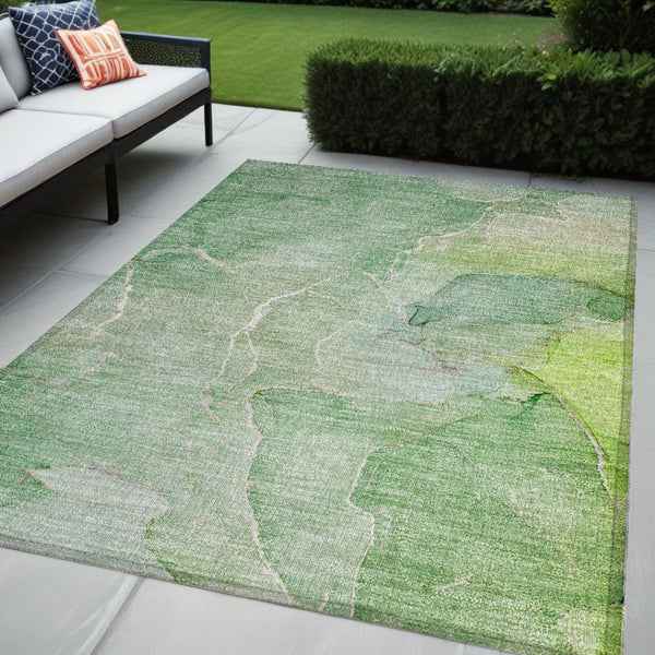 HomeRoots 5' Beige Abstract Area Rug - Washable, Non-Skid Design for Indoor & Outdoor Use, Easy Care & Stylish 5' X 8' 559924