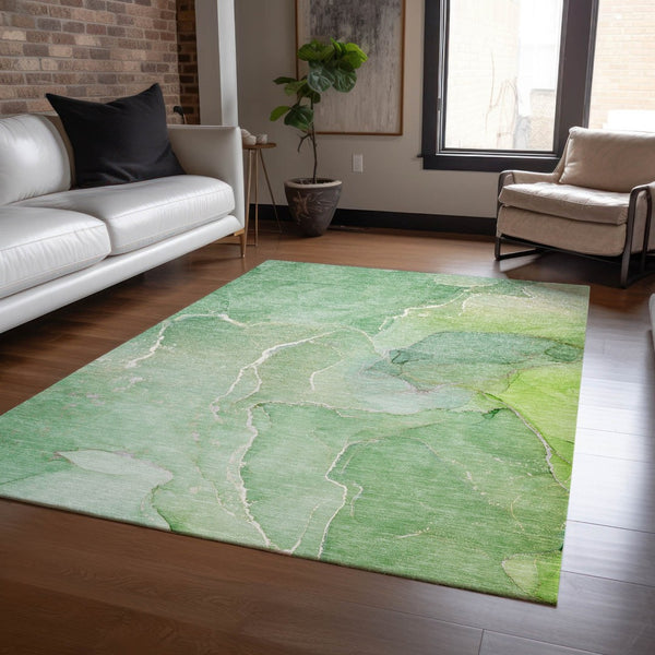 HomeRoots 5' Beige Abstract Area Rug - Washable, Non-Skid Design for Indoor & Outdoor Use, Easy Care & Stylish 5' X 8' 559924