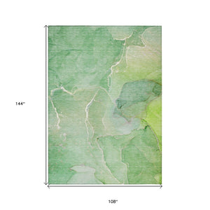 HomeRoots 5' Beige Abstract Area Rug - Washable, Non-Skid Design for Indoor & Outdoor Use, Easy Care & Stylish 9' X 12' 559927