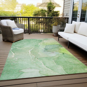HomeRoots 5' Beige Abstract Area Rug - Washable, Non-Skid Design for Indoor & Outdoor Use, Easy Care & Stylish 9' X 12' 559927