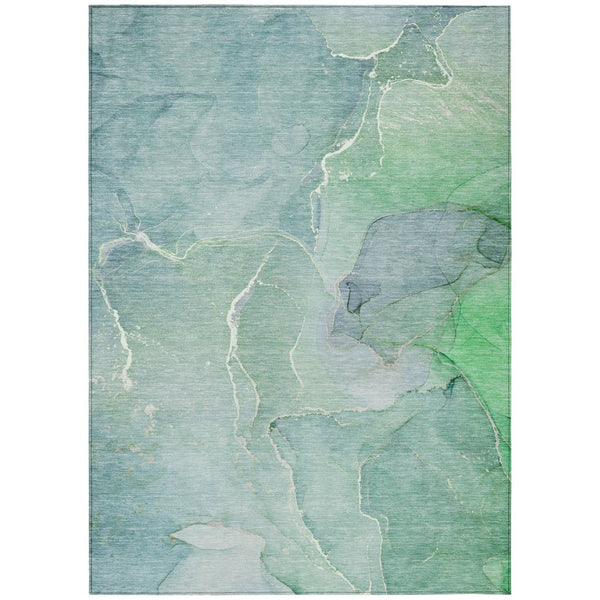 HomeRoots 5' Beige Abstract Area Rug - Washable, Non-Skid Design for Indoor & Outdoor Use, Easy Care & Stylish 9' X 12' 559945