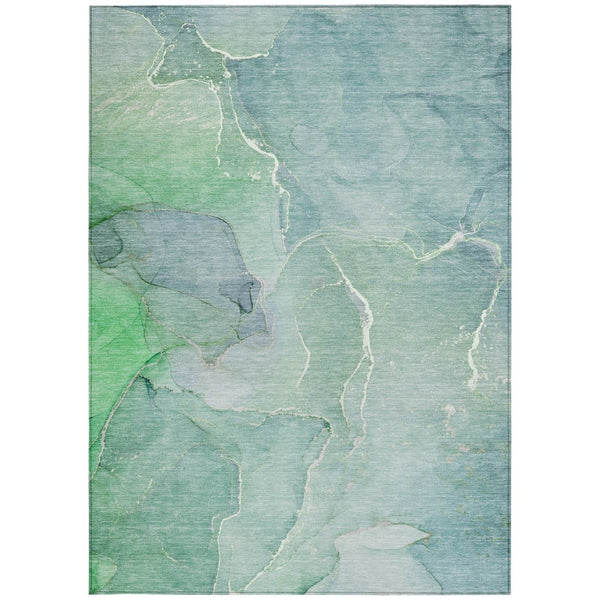 HomeRoots 5' Beige Abstract Area Rug - Washable, Non-Skid Design for Indoor & Outdoor Use, Easy Care & Stylish 9' X 12' 559945