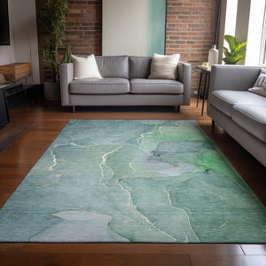 HomeRoots 5' Beige Abstract Area Rug - Washable, Non-Skid Design for Indoor & Outdoor Use, Easy Care & Stylish 9' X 12' 559945