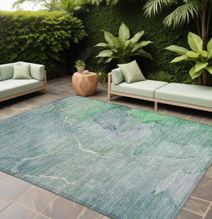 HomeRoots 5' Beige Abstract Area Rug - Washable, Non-Skid Design for Indoor & Outdoor Use, Easy Care & Stylish 10' X 14' 559946