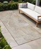 Stylish Abstract Indoor-Outdoor Runner Rug - Washable, Stain Resistant, Non-Skid Comfort