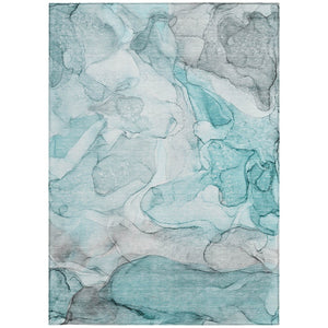 HomeRoots 5' Beige Abstract Area Rug - Washable, Non-Skid, Stain-Resistant Design for Indoor & Outdoor Use 10' X 14' 559973