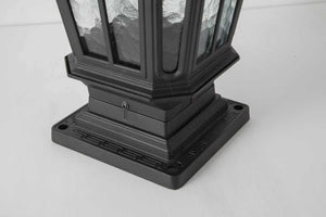 English Elm Garden Post Light Black Die-cast Aluminum European Lantern for Outdoor Pathways W5008P392752