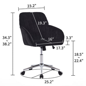 English Elm Ty Ergonomic Velvet Office Chair – Stylish Adjustable Design For Ultimate Comfort & Support At Work W2311P199107-GIGA