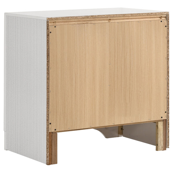 English Elm Corbin White 5-Piece Eastern King Bedroom Set: Modern Elegance With Storage & Rhinestone Details B062S00927