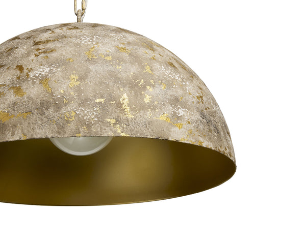 Sunpan Tara Pendant Light - Striking Modern Dome Design with Antique Gold Finish, Perfect for Stylish Decor