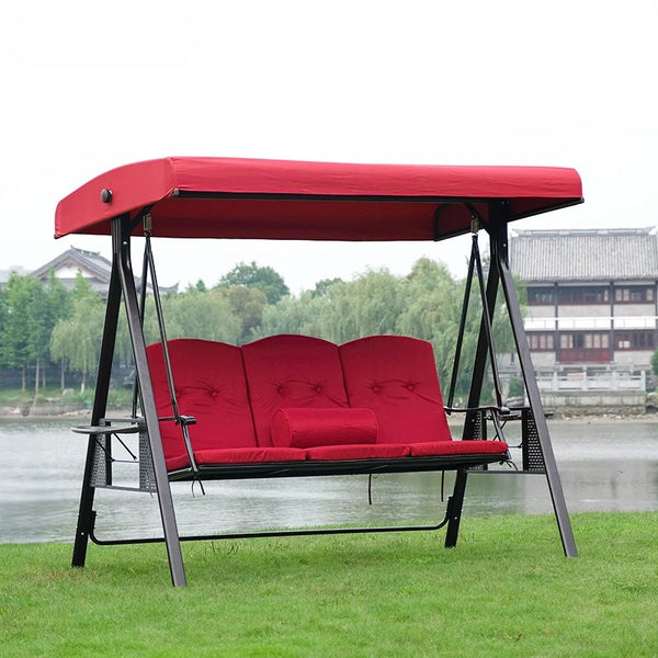 English Elm Garden Replacement Canopy Top for GT Porch Swing Model GCS00229C UV Resistant Polyester Cover, Retractable Shade Compatible with 12x9ft Pergola Frame Burgundy W419P329181