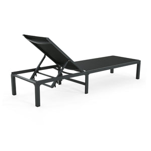 English Elm Christopher Knight Home® - Westport Aluminum Chaise Lounge Set of 2 - Lightweight Rust-Resistant Frames, Breathable Black Fabric Recliners N775P180038B