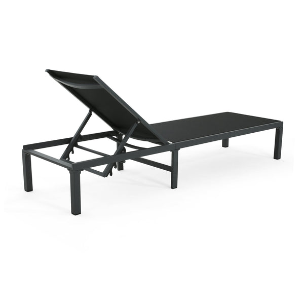 English Elm Christopher Knight Home® - Westport Aluminum Chaise Lounge Set of 2 - Lightweight Rust-Resistant Frames, Breathable Black Fabric Recliners N775P180038B