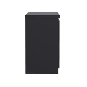 English Elm Sideboard Matte Black Four Door Storage Cabinet for Dining Room or Entryway B365P415822