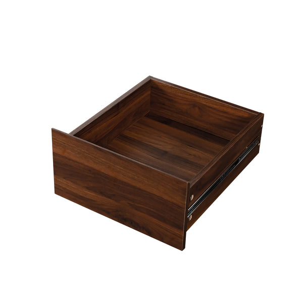 English Elm Computer Corner Desk with Drawers Foldable Extendable Workstation, Large Storage, Vanity Ready W331P297437
