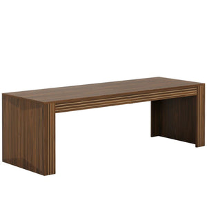 English Elm Executive Extra Long Wood Grain Computer Desk for Dual Monitor Home Office Setup T3971P449943