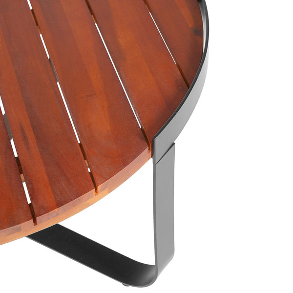 English Elm Christopher Knight Home® - ISAAC Mahogany Acacia Coffee Table with Powder-Coated Metal Frame, Modern Industrial Outdoor Chic N776P288481K