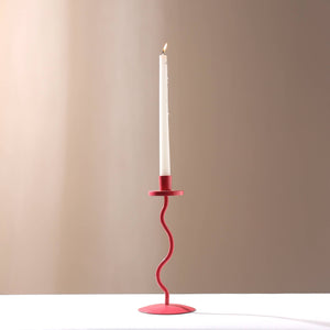 English Elm Candle Groovy Glow Pink Metal Holder 5x5x11 in Floral Modern Accent — Trendy, Warm Ambiance Decor B346P356185