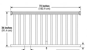 English Elm Classic White Pvc Outdoor Railing Uv Resistant Pool Patio Garden Border Fence W6006P504687