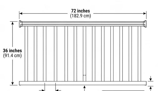 English Elm Classic White Pvc Outdoor Railing Uv Resistant Pool Patio Garden Border Fence W6006P504687