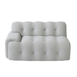 English Elm Bubble Modern Armless Sectional Sofa - 3D-Knitted Loveseat With Plush Comfort & Stylish Design B341S00010