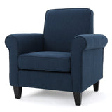 Christopher Knight Home® - Noble House - Freemont Dark Blue Fabric Club Chair