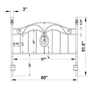 English Elm Dark Grey Metal Headboard Scrollwork Finials Classic Ornate Full Queen Bedroom Frame B062P145553
