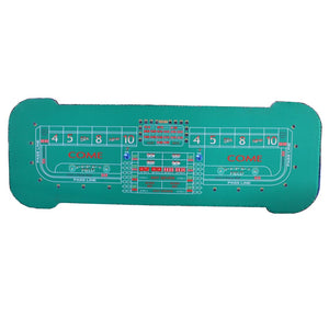 English Elm 12 Foot Regulation Craps Table with Green Felt Padded Rail and Casino Game Room Style W2748S00004