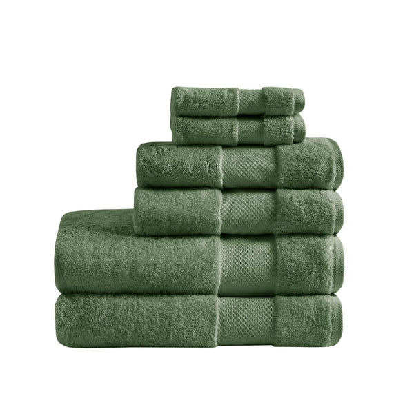 English Elm Cotton 6-Piece Turkish Cotton Towel Set - Ultra-Absorbent Bath, Hand & Wash Towels, Plush Durable B035P294214