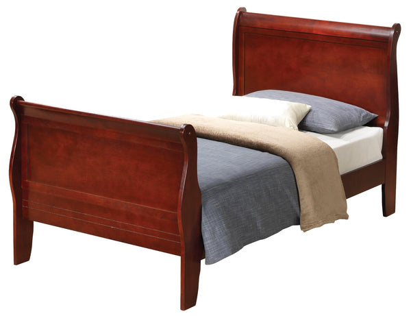 English Elm Charming Traditional Full Bed with Warm Finish, Durable Particleboard Frame and Timeless Design for Cozy Bedrooms Cherry 74 L x 6 W x 4 H B078S00272