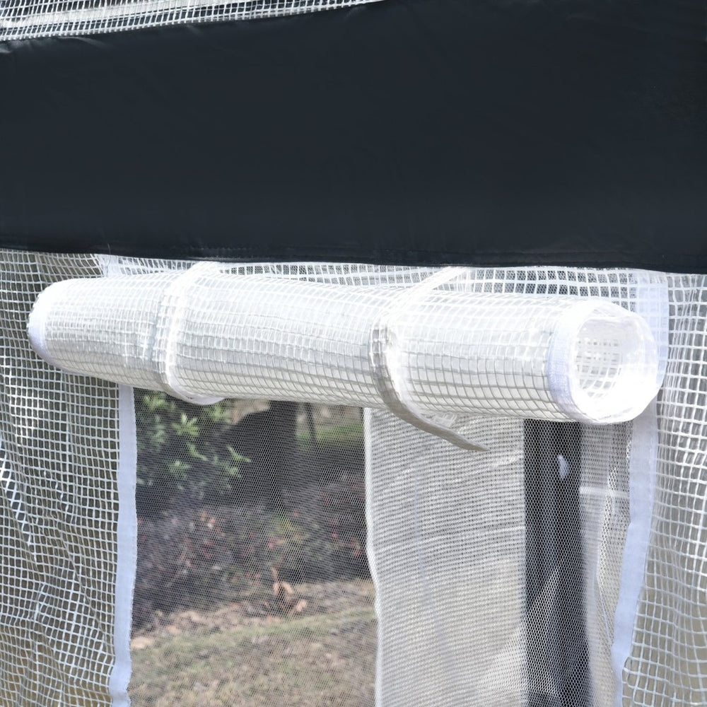 English Elm Outsunny Walk-in Garden Greenhouse Steel Frame Uv Pe Cover Ventilation Windows W2225P217794