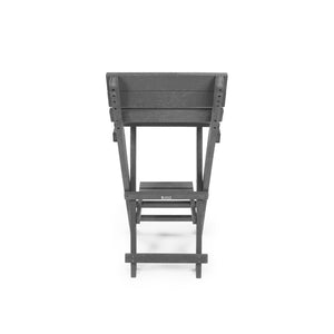 English Elm Harbor Point Recycled Hdpe Outdoor Folding Bar Stool Patio Deck All Season Seating Gray B2745P409648