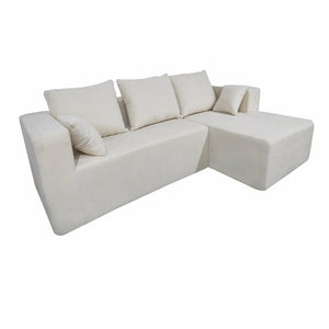 English Elm Combination Modular Linen Sectional Sofa with Memory Sponge Fill for Living Room Use W3064S00004