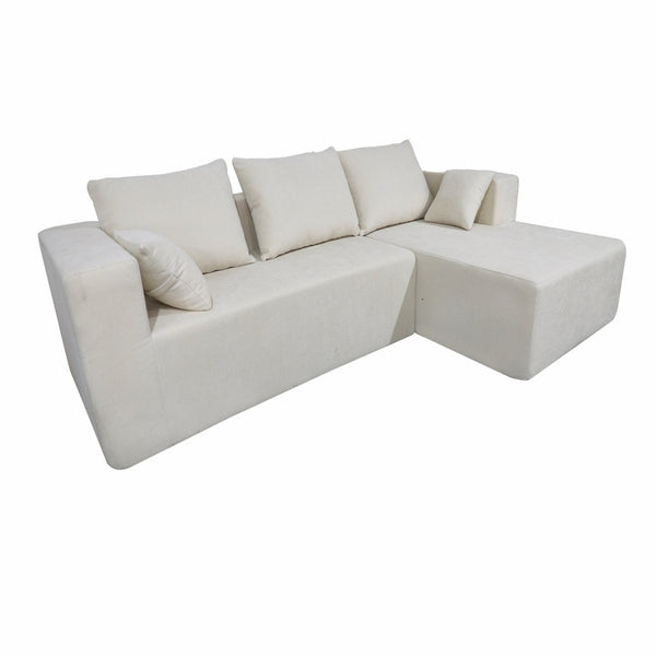 English Elm Combination Modular Linen Sectional Sofa with Memory Sponge Fill for Living Room Use W3064S00004