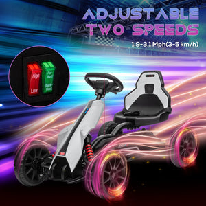 English Elm Aosom Kids Pedal Go Kart Sporty Ride on with Adjustable Seat and Eva Wheels W2225P229685