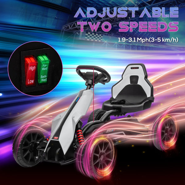 English Elm Aosom Kids Pedal Go Kart Sporty Ride on with Adjustable Seat and Eva Wheels W2225P229685