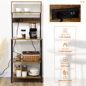 English Elm HOMCOM Mobile Kitchen Island Cart with Solid Wood Top, Drawer, Cabinet & Towel Rack for Dining Room Rustic Brown W2225P217421
