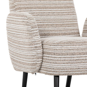 English Elm Modern boucle armchair with high-density foam cushion, solid wood legs, 500lb capacity, cozy reading seat khaki W395P376567