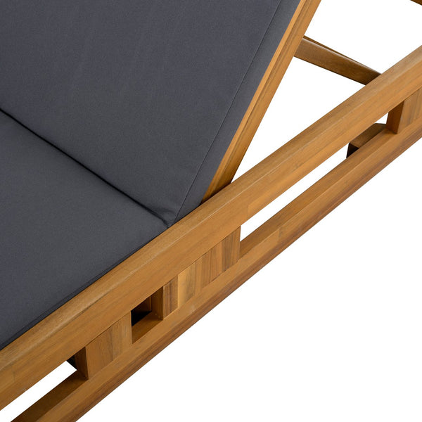 English Elm Christopher Knight Home® - Lounge Chaise Set - Elegant Acacia Wood With Water-Resistant Cushions For Ultimate Outdoor Comfort N770P272405T_N770P253018G