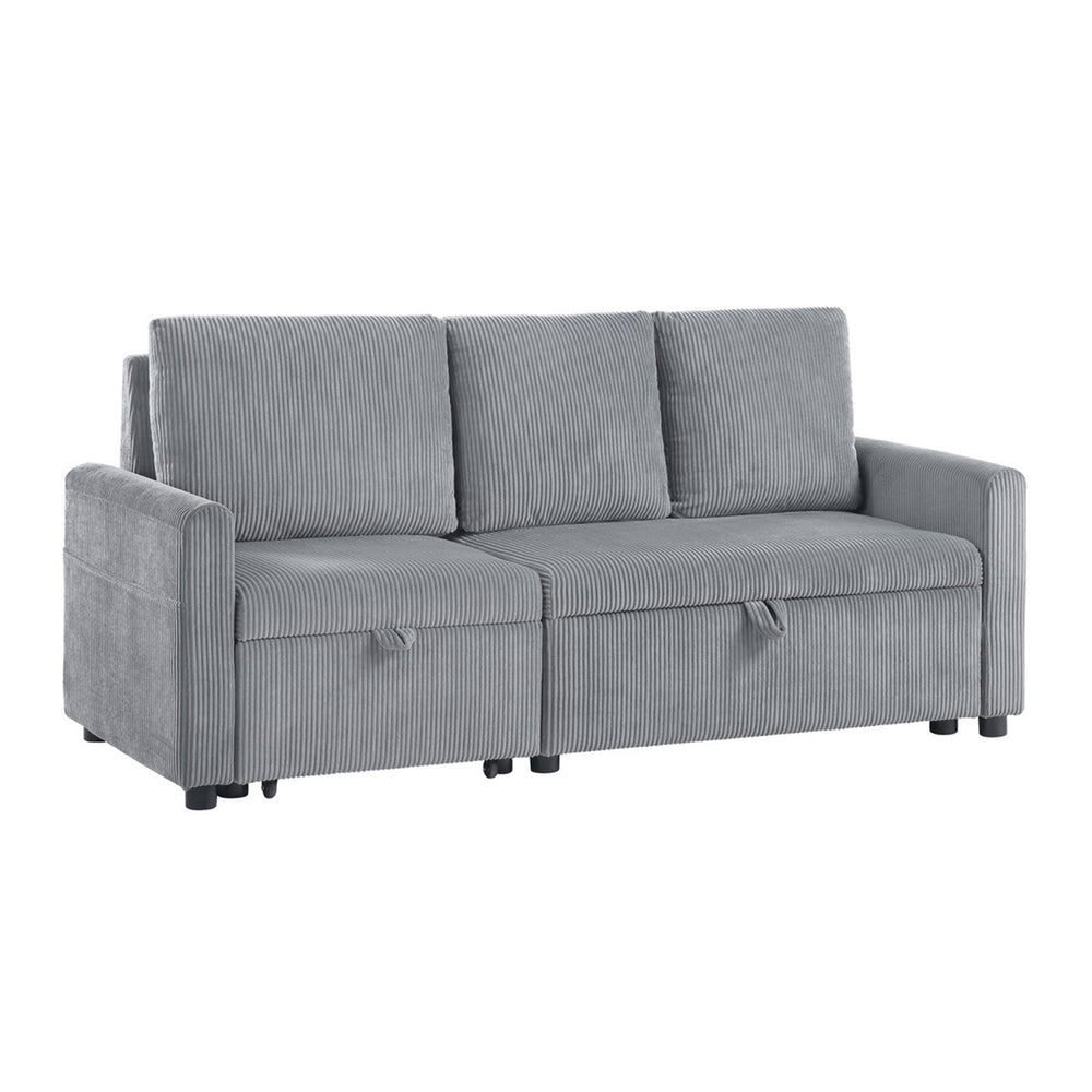 English Elm Corduroy Modern Sofa With Pull-Out Chaise & Hidden Storage - Cozy, Stylish, Perfect For Small Spaces B016P407408