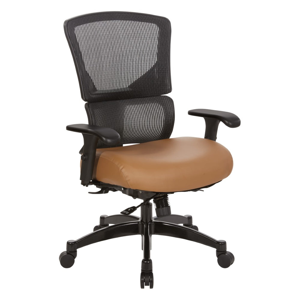 OSP Home Furnishings Big and Tall Ergonomic Office Chair with Breathable Matrix Back and Lumbar Support 639-3T1763-R113