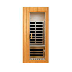 English Elm Hemlock Wood Single Person Far Infrared Sauna with Bluetooth and Lcd Controls W2611P168588