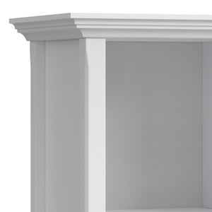 English Elm Amherst White Solid Wood Console Table with Eight Open Cubbies for Entryway or Living Room B136P481645