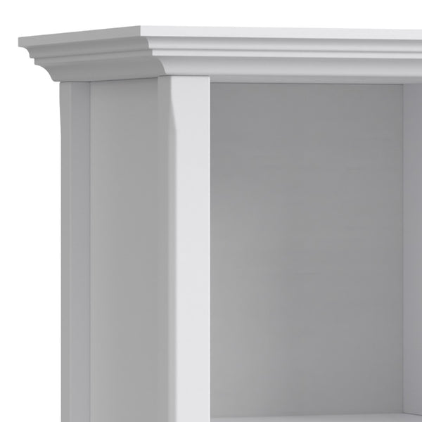 English Elm Amherst White Solid Wood Console Table with Eight Open Cubbies for Entryway or Living Room B136P481645