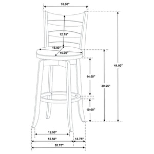 English Elm Fenster Dark Brown Wood Pub Height Swivel Bar Chair - Classic Design With Comfortable 360° Rotation B062P299938