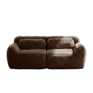 English Elm 2-seater Modular Cloud Sofa Plush Fluffy Sectional with Pillows for Living Room W714P380147