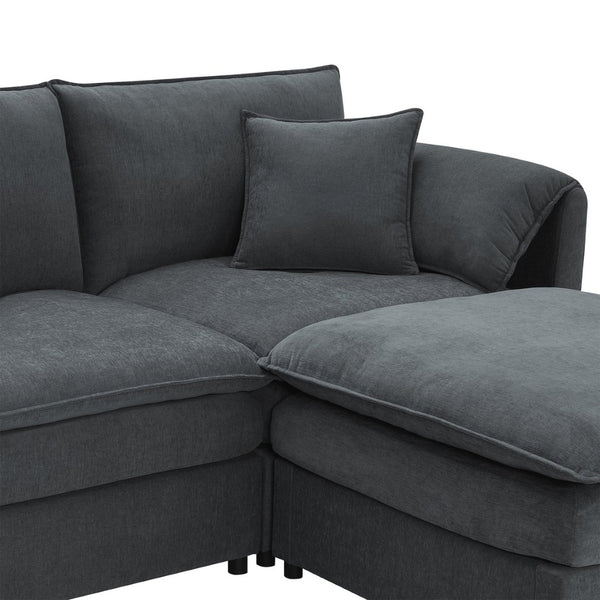 English Elm 9687 Stylish Well Crafted Home Furniture Piece for Modern Living Spaces Dark Gray N723P243197B