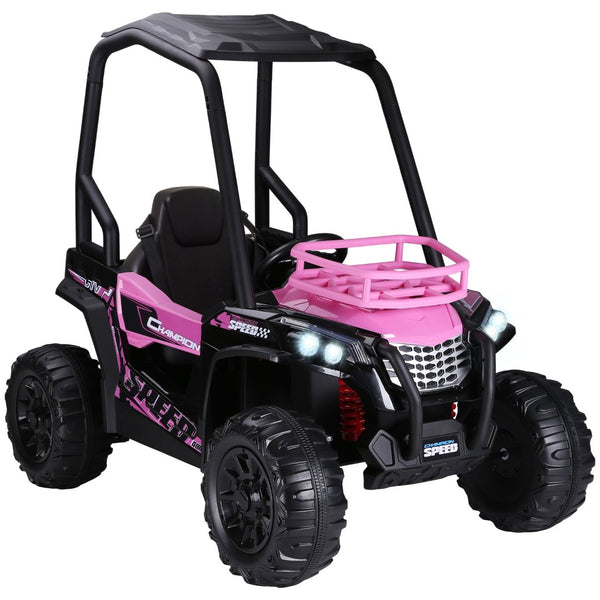 English Elm Aosom 12v Electric Kids Ride on Utv with Remote Control Suspension and Music System W2225P229348